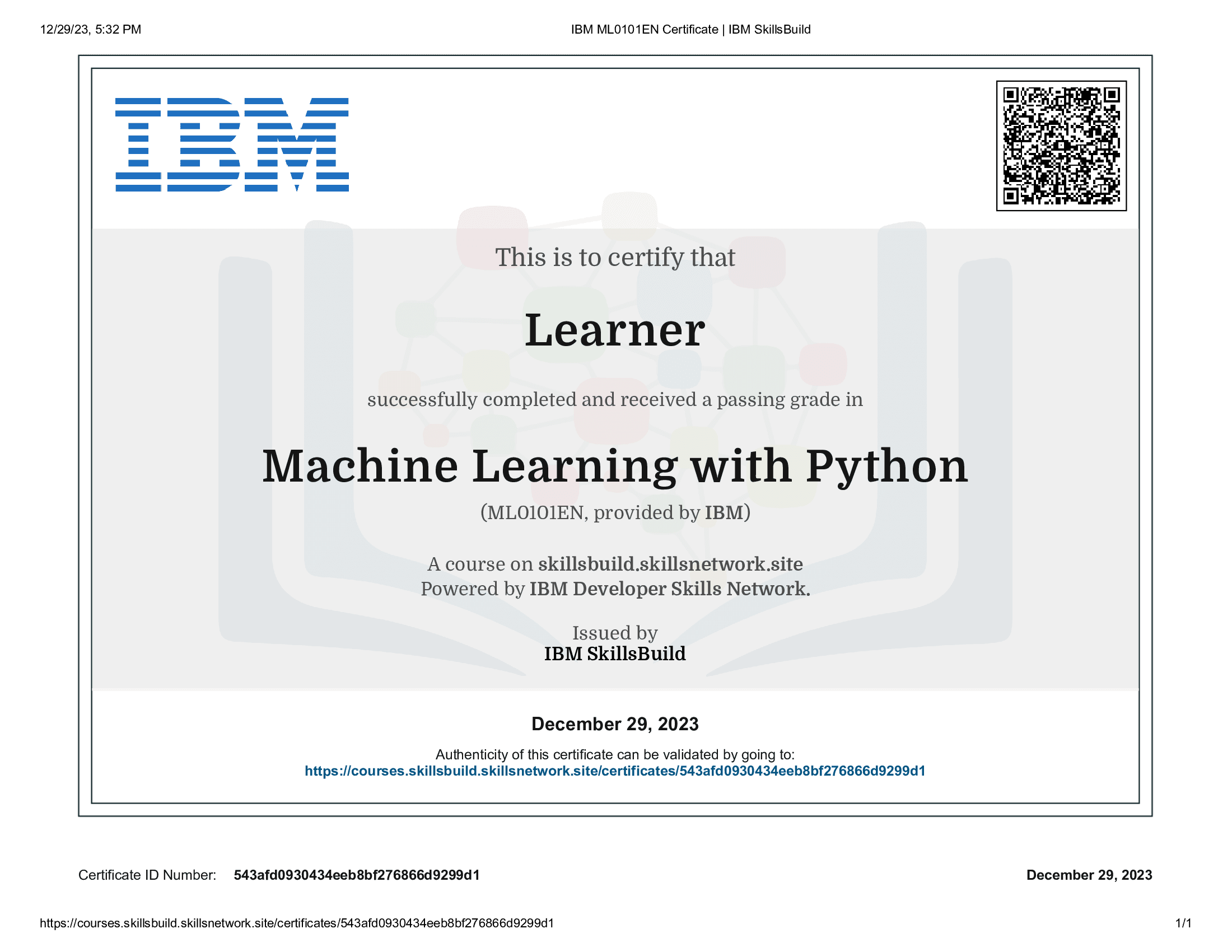 Machine Learning with Python
