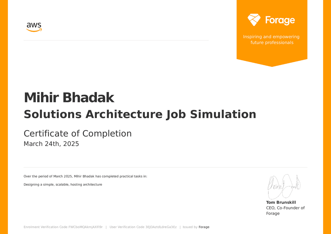 AWS APAC - Solutions Architecture Job Simulation