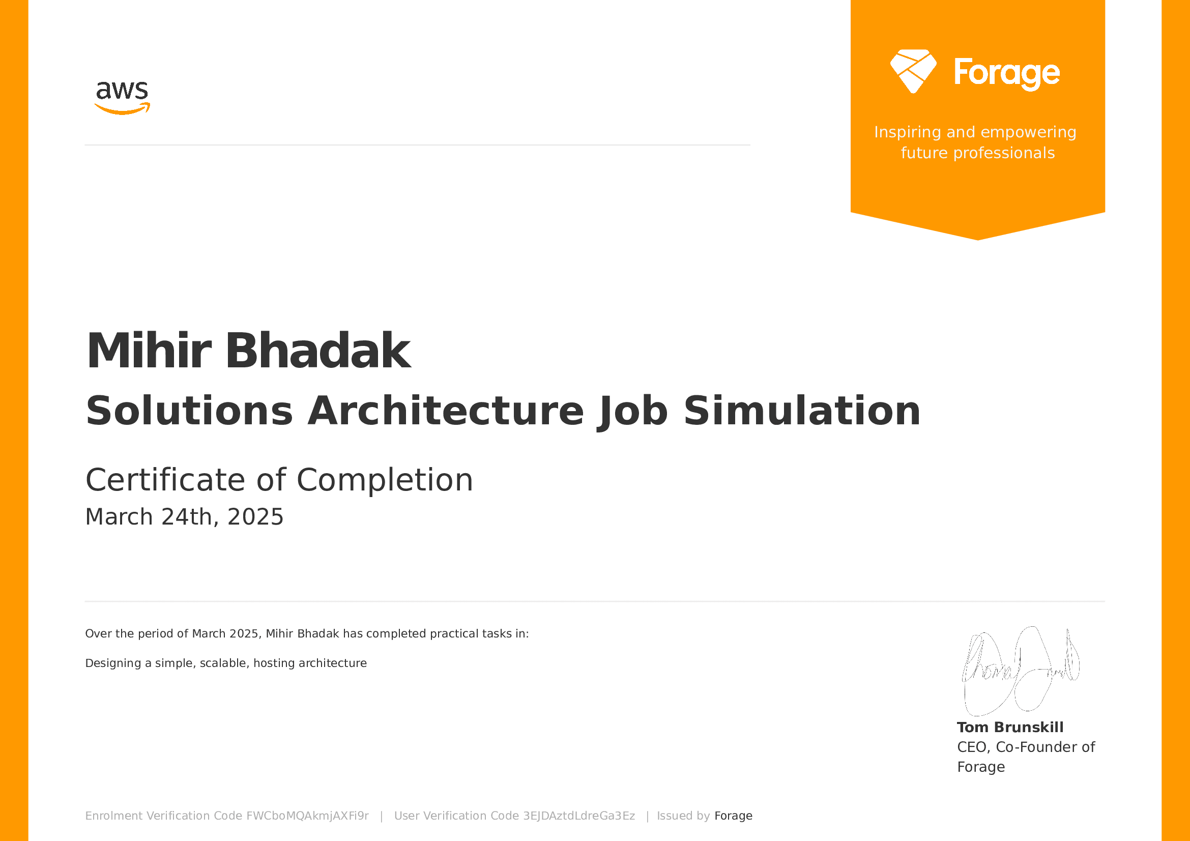 AWS APAC - Solutions Architecture Job Simulation